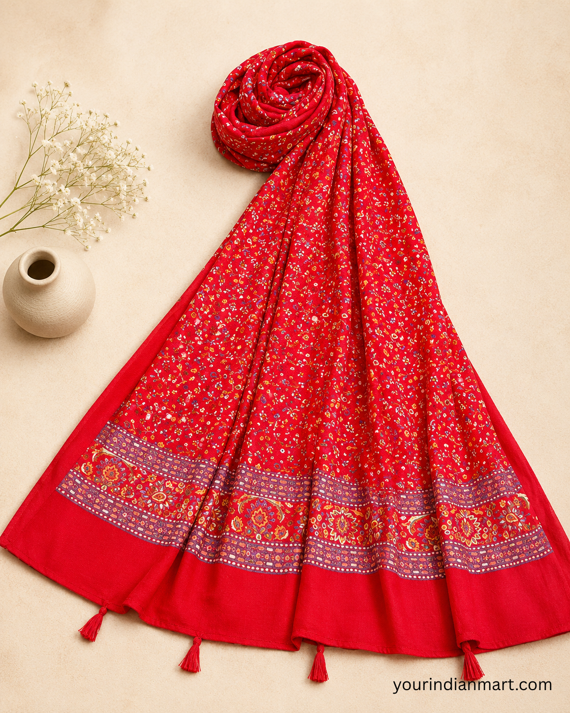 Printed Dupatta or Stole for Festive Styling