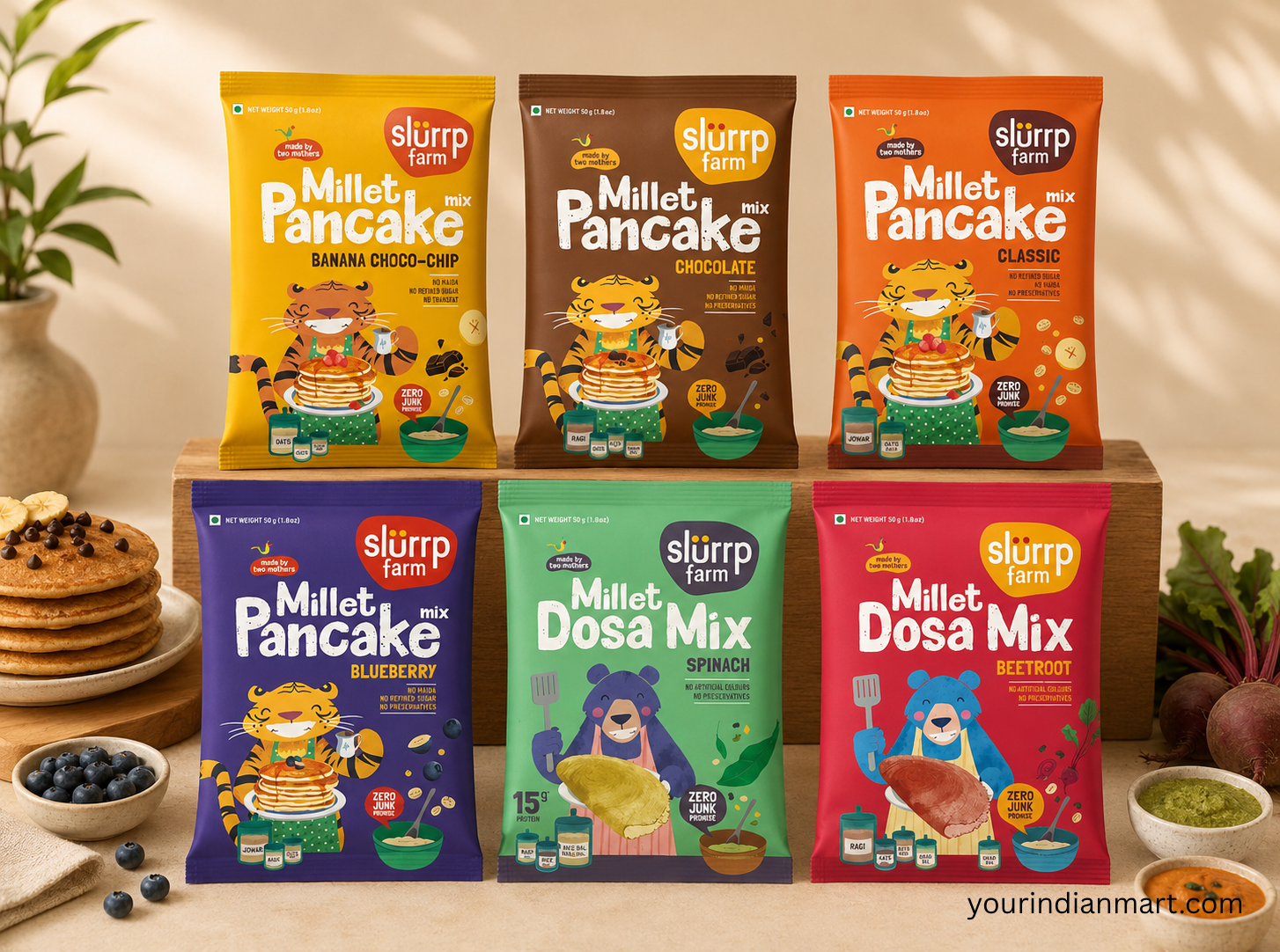 Slurrp Farm Millet Snacks and Pancake Mix