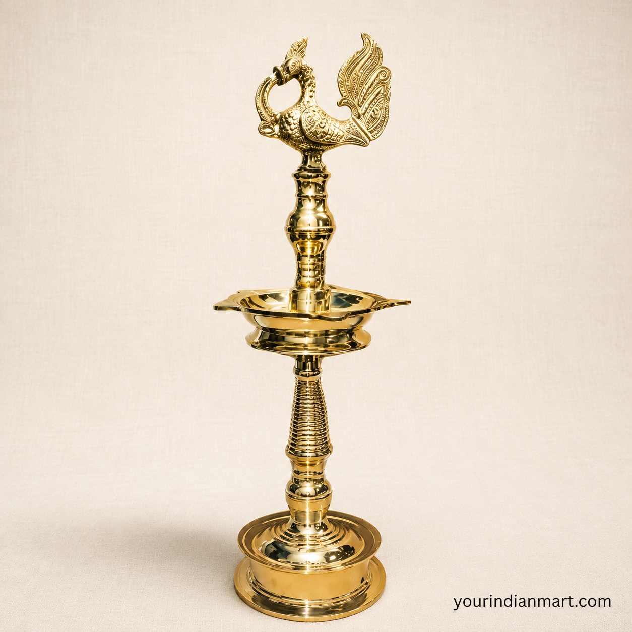 Kuthu Vilakku Tamil Brass Lamp for Home Puja