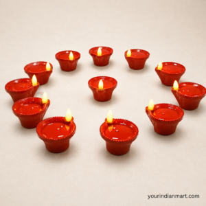 LED Diya Set of 12 for Safe Festive Decor