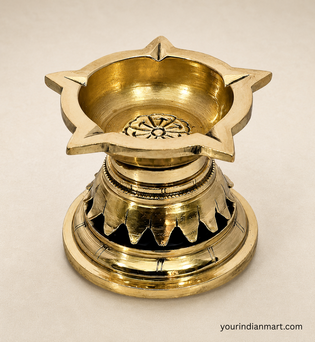 Traditional Brass Diya Set of 5 for Home Puja