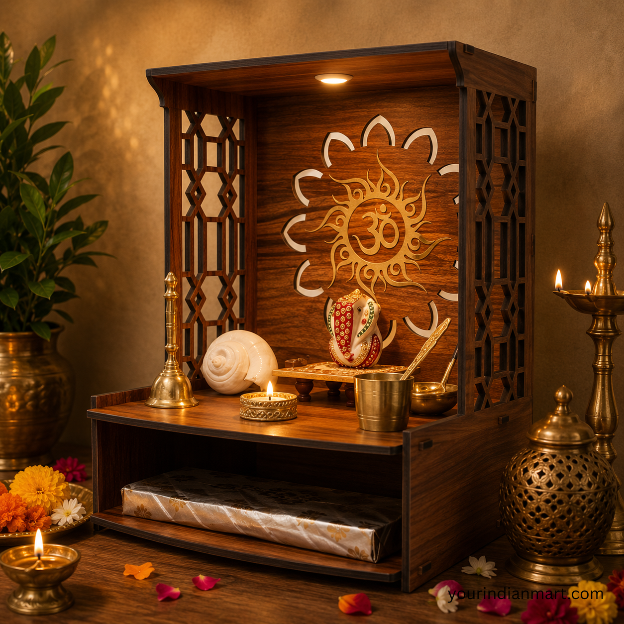 Small Pooja Mandir for Home Temple Setup - Image 2