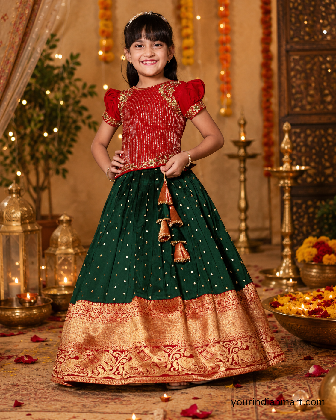 Kids Ethnic Kurta Set or Lehenga for Festive Wear - Image 2