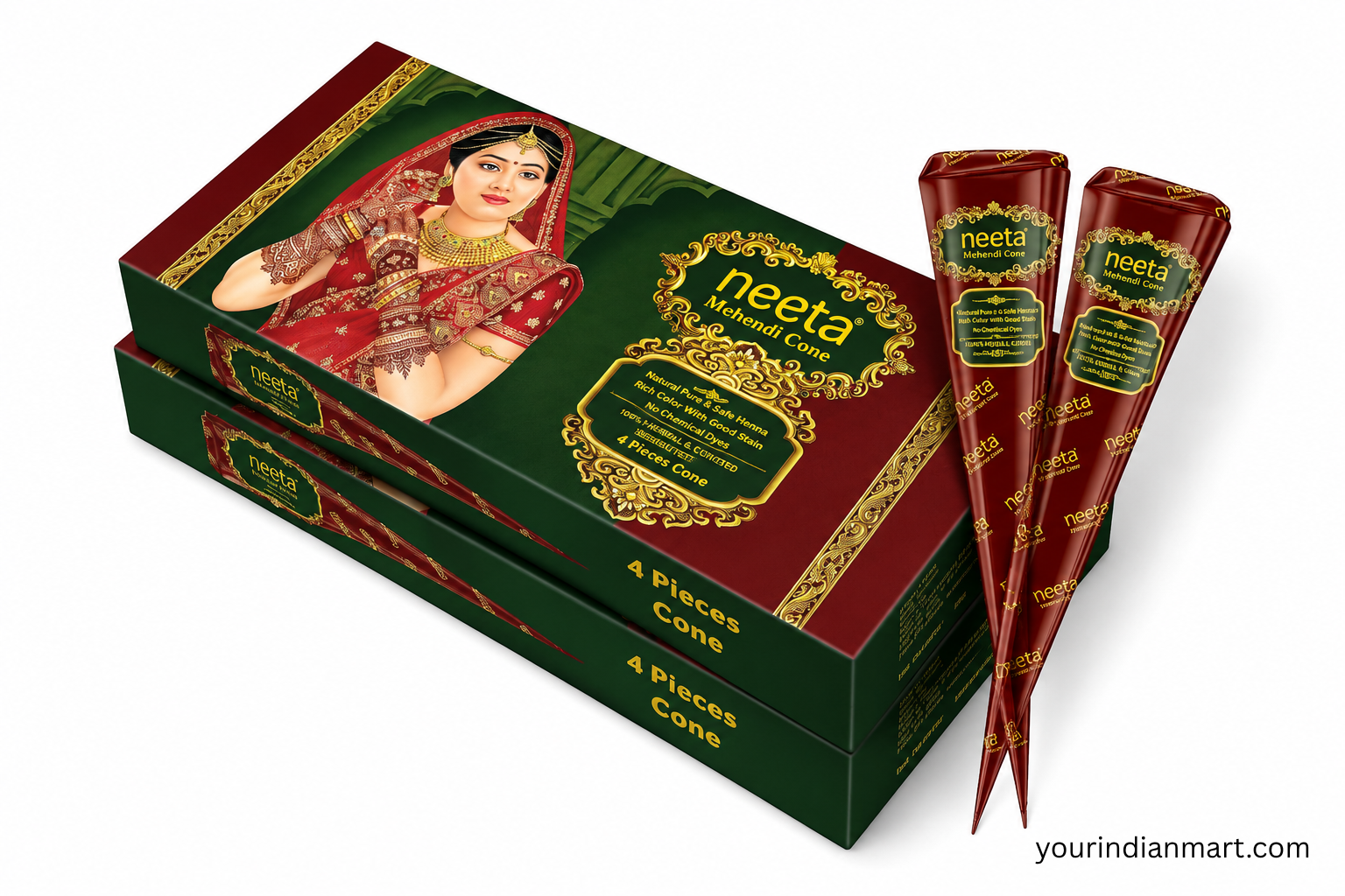 Herbal Mehendi and Henna Cones for Festive Designs