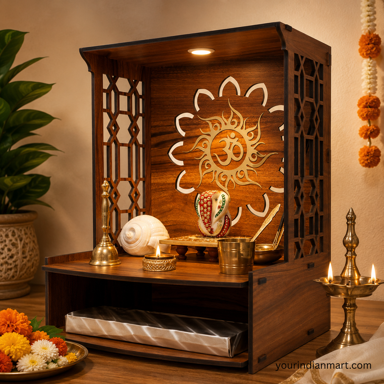 Small Pooja Mandir for Home Temple Setup - Image 3