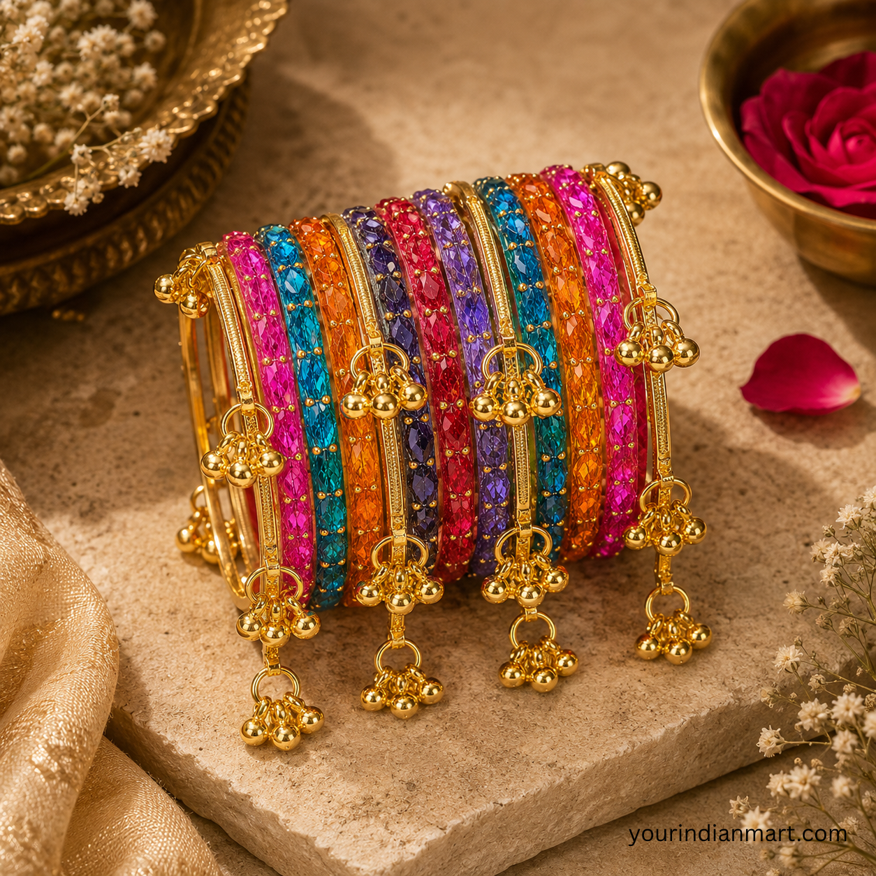 Bridal Festive Bangles Set for Traditional Styling - Image 3