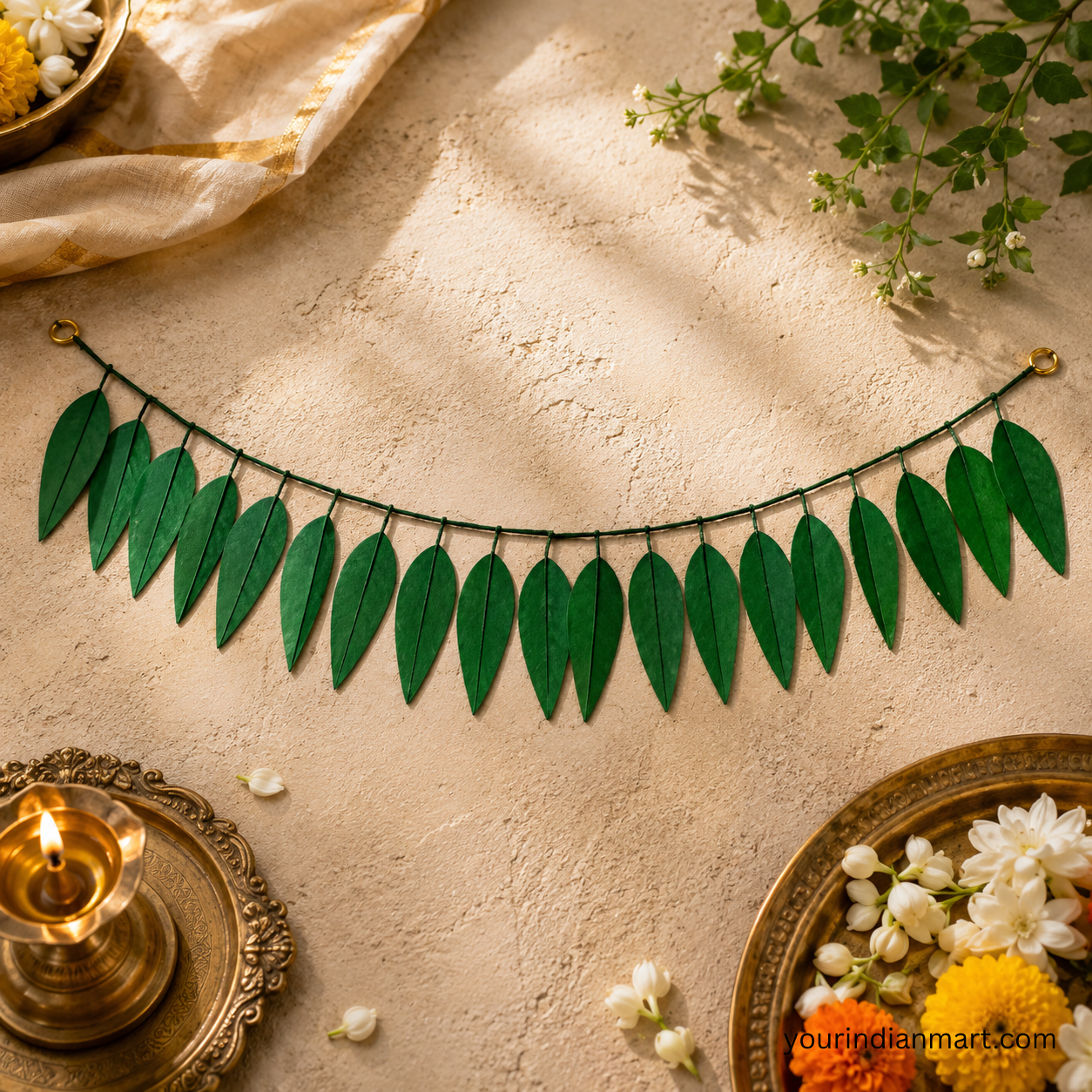Mango Leaf Toran Door Hanging for Festive Decor - Image 3