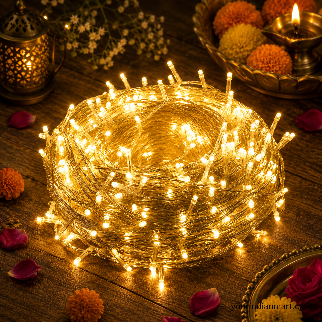 Decorative Jhalar String Lights for Diwali Decor - Image 3
