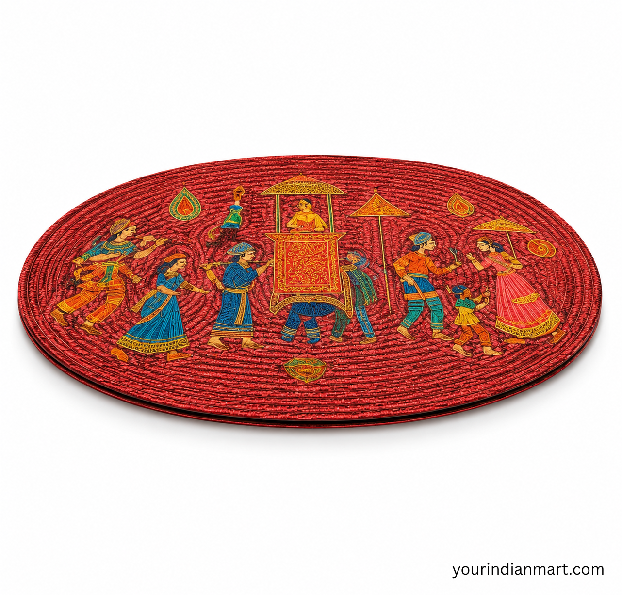 Block Print Coasters and Table Runner Set - Image 2
