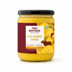 Desi A2 Gir Cow Cultured Ghee 500ml (glass jar, Bilona)