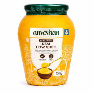 A2 Cow Ghee 1L (glass jar, Bilona, curd-churned)