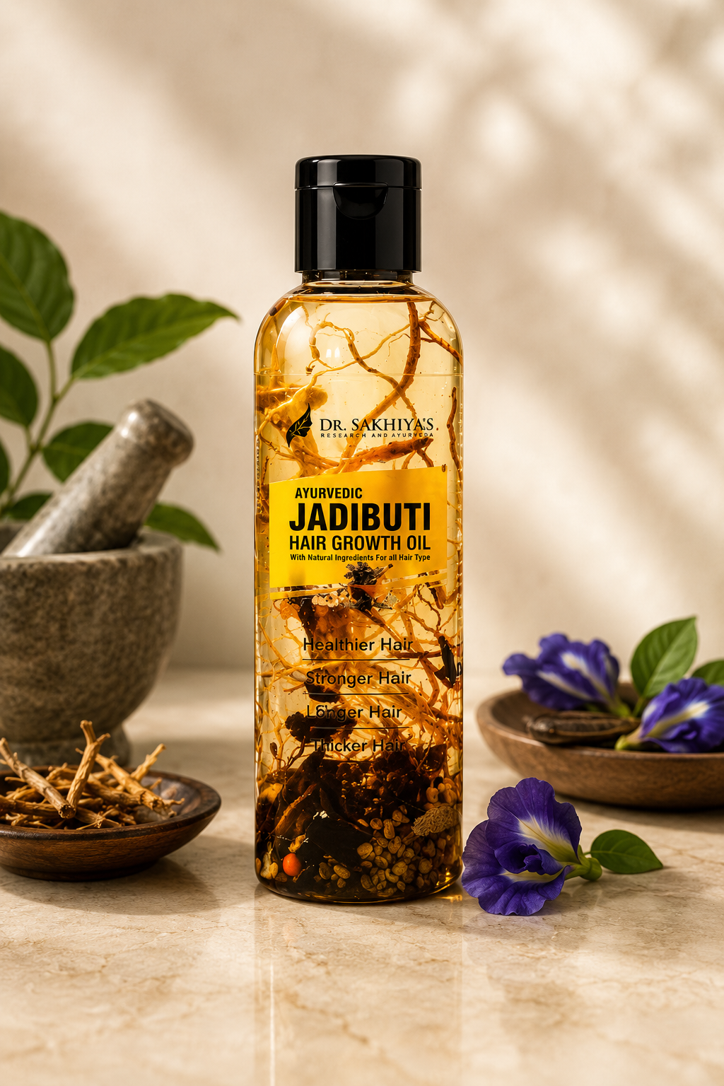 Dr. Sakhiya's Ayurvedic Jadibuti Hair Oil - Image 2