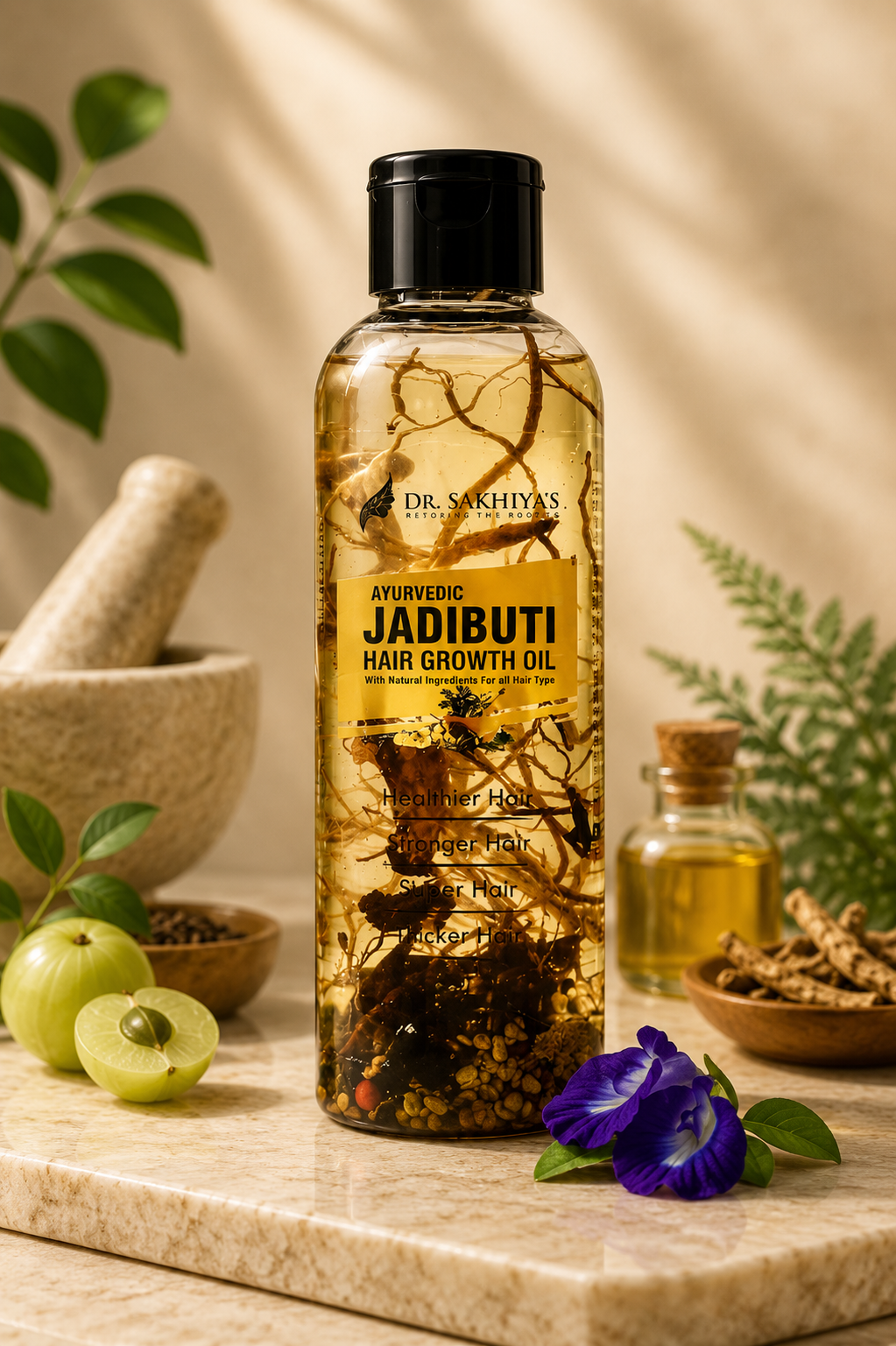 Dr. Sakhiya's Ayurvedic Jadibuti Hair Oil - Image 3