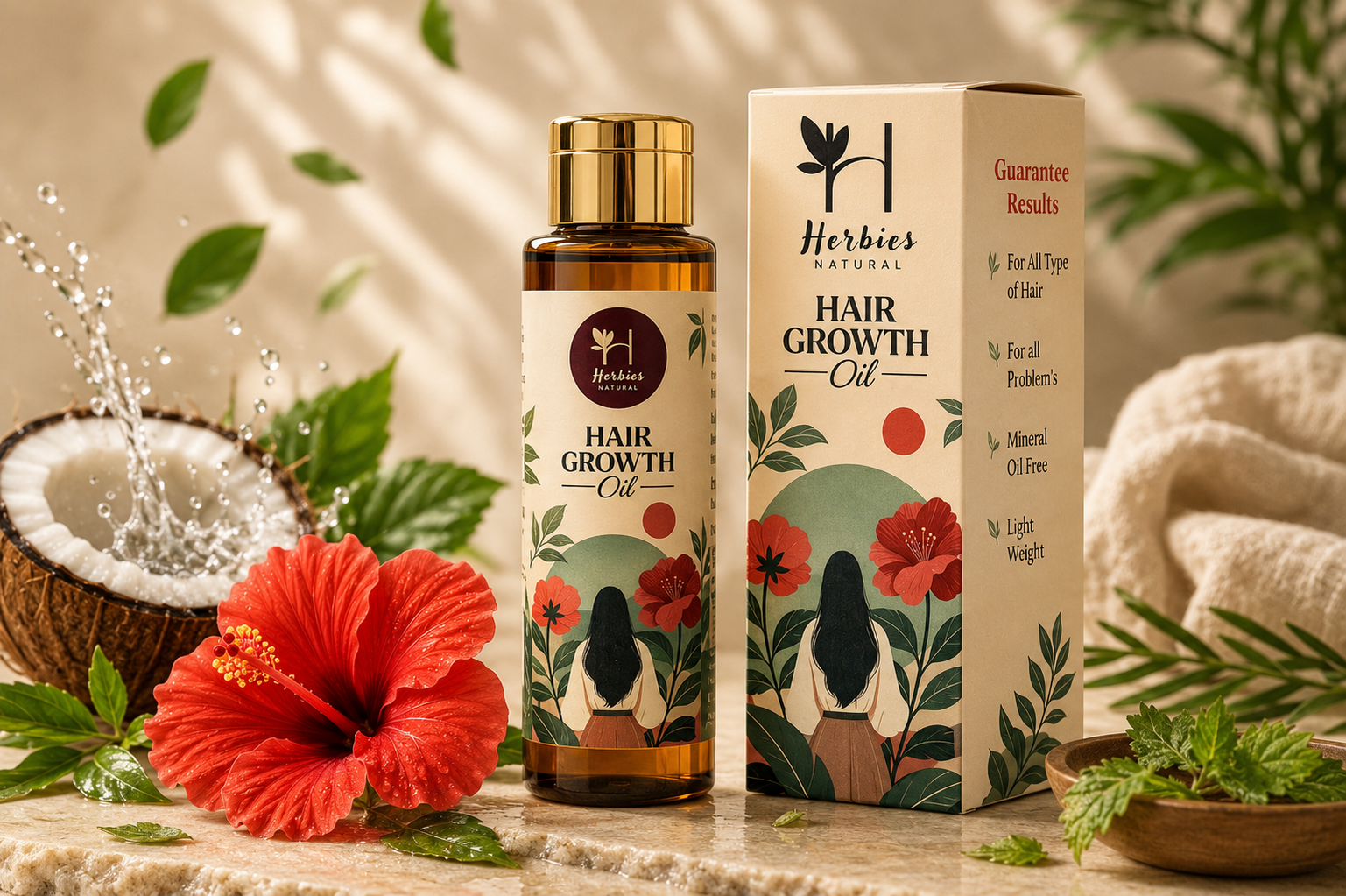 Herbies NATURAL Rosemary Hair Oil - Image 2