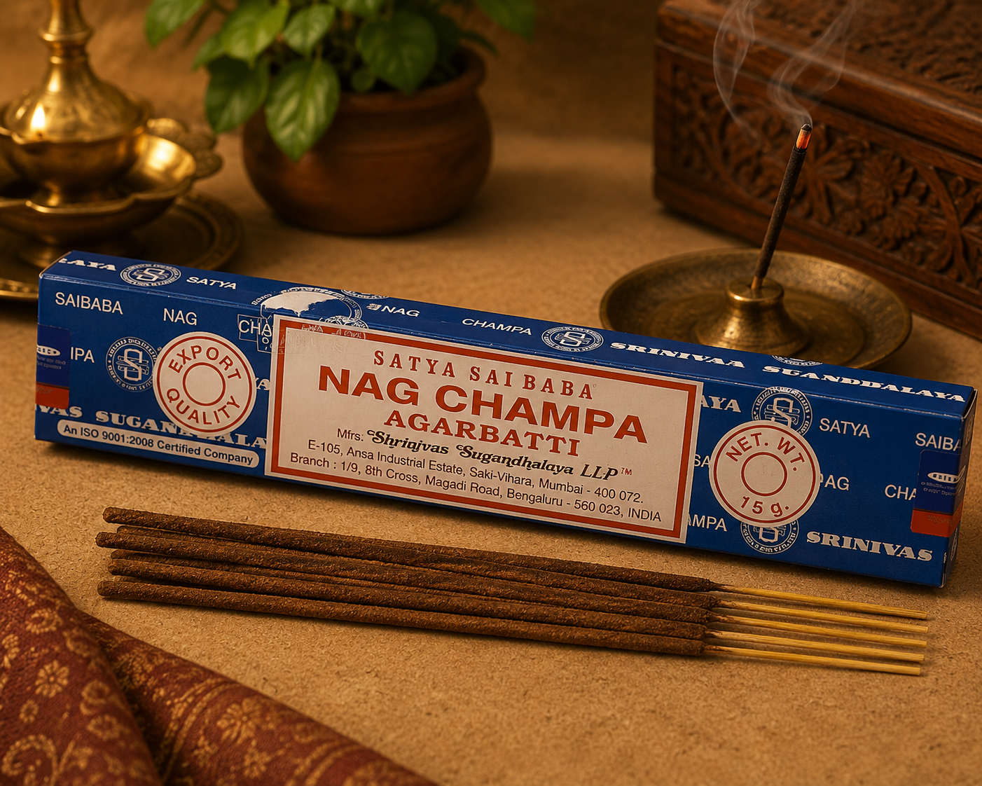 Satya Sai Nag Champa Incense Sticks - Image 2