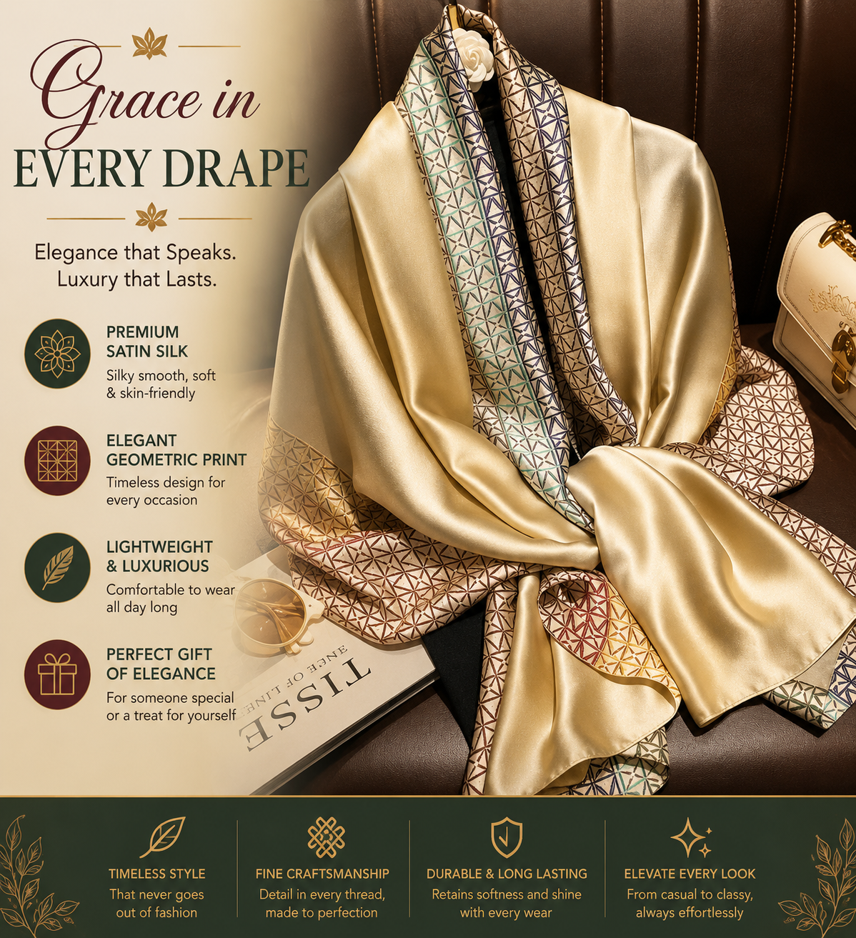 Mysore Silk Scarf - Image 3