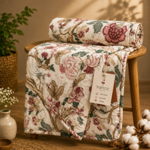 Kantha Hand-Quilted Cotton Quilt