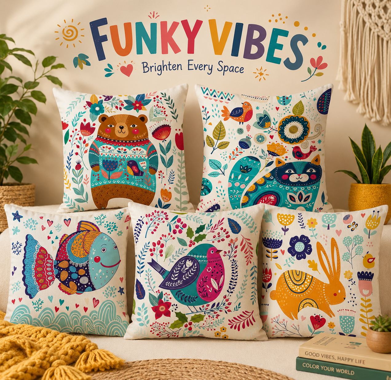 Hand-Block Printed Cushion Covers - Image 2